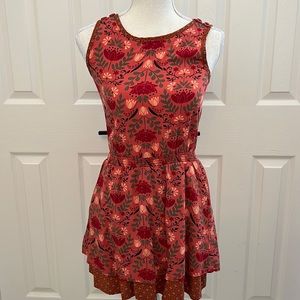 Matilda Jane girls coral flower patterned dress. Worn 1x!